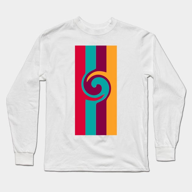 Geometric stripes color funny Long Sleeve T-Shirt by carolsalazar